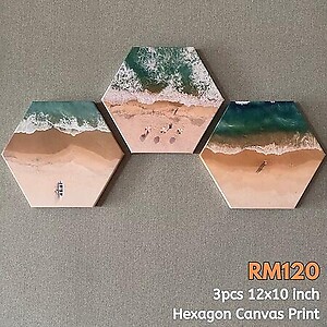 Hexagon Prints 8x7inch (20x18cm)